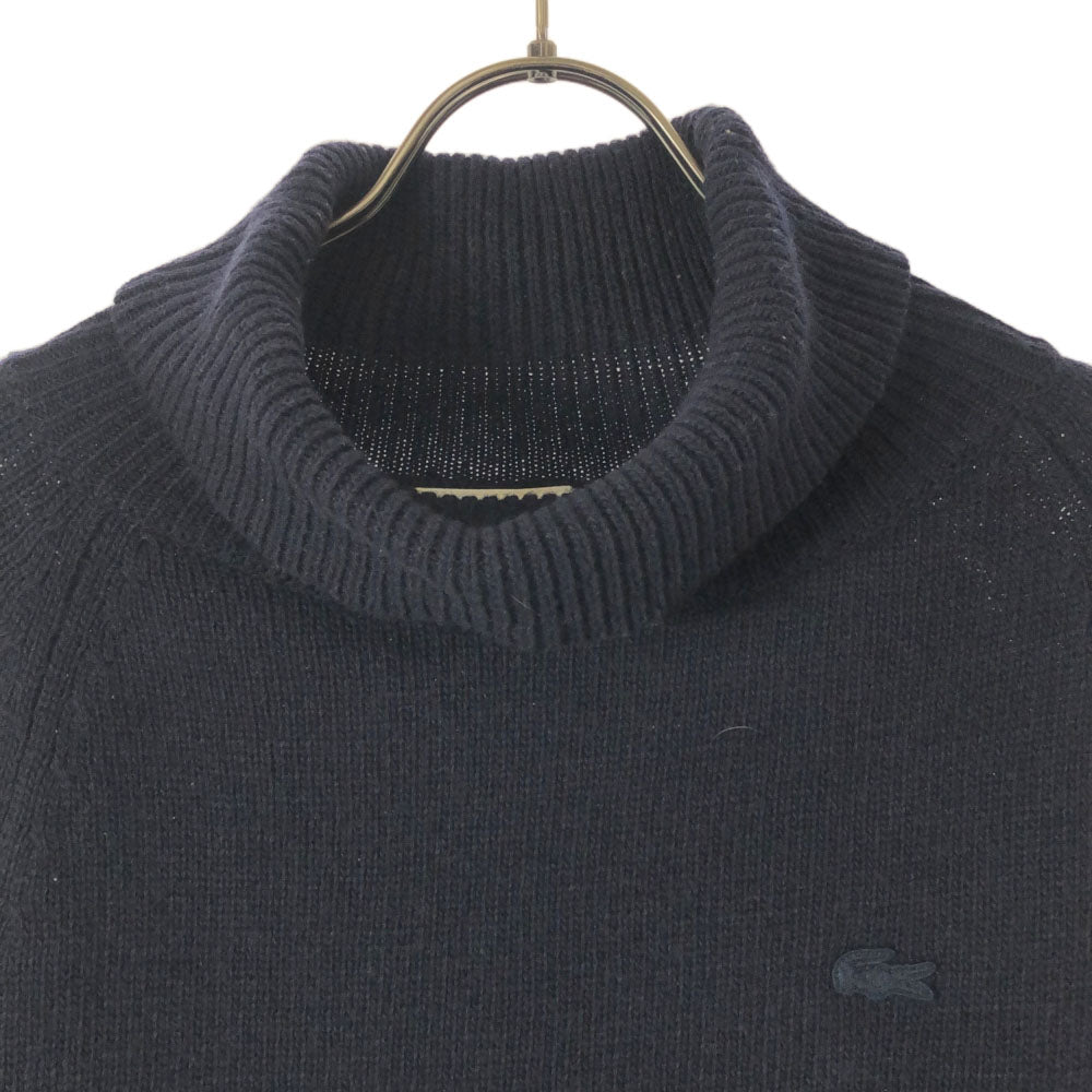 LACOSTE ラコステ ウールブレンド 長袖 タートルネック セーター 36 ネイビー ニット レディース