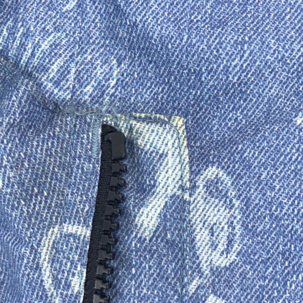 Columbia コロンビア PM3795 総柄 ナイロン アウトドアジャケット M ブルー系 ジップパーカー メンズ