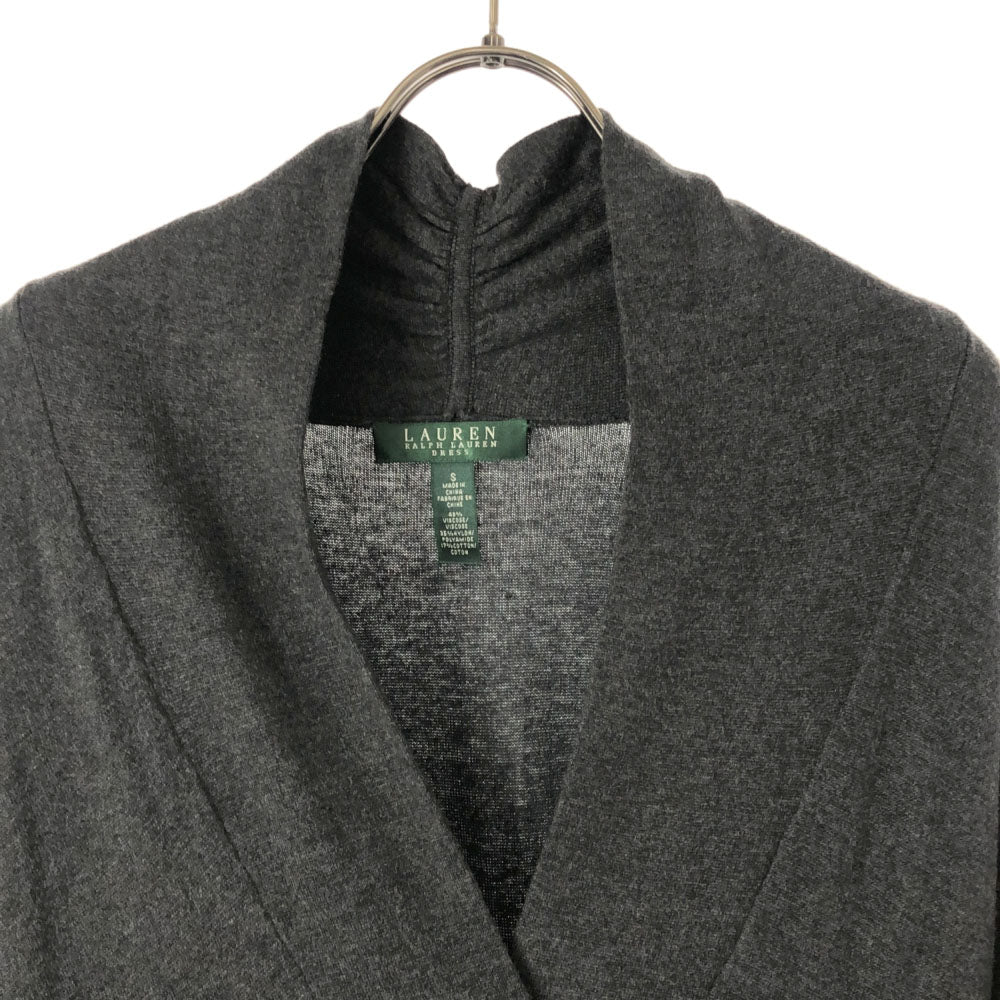 LAUREN RALPH LAUREN ローレンラルフローレン 7分袖 ニット ロングワンピース S グレー レディース