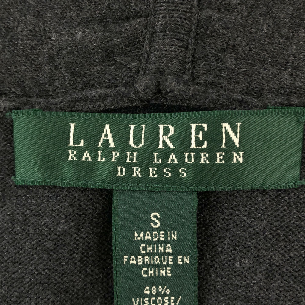 LAUREN RALPH LAUREN ローレンラルフローレン 7分袖 ニット ロングワンピース S グレー レディース