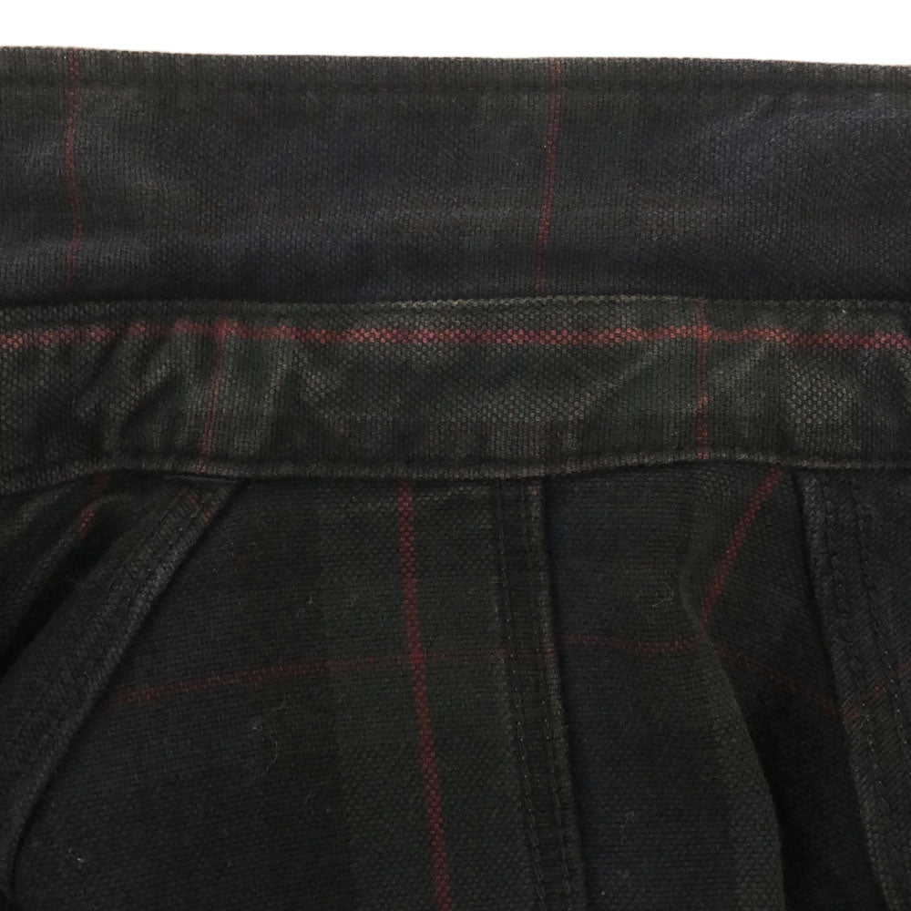 KAPITAL キャピタル チェック 長袖 シャツワンピース S グリーン系 比翼ボタン レディース