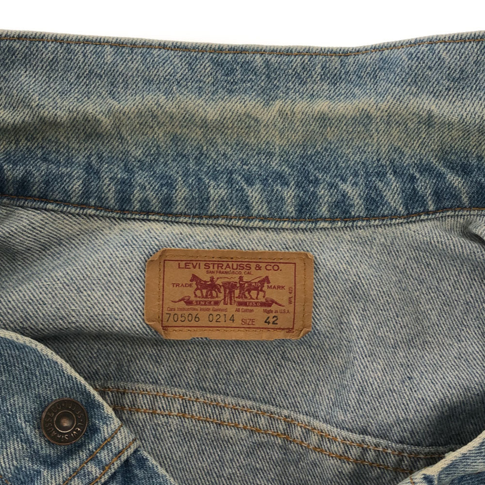 Levi's リーバイス 90s USA製 70506 0214 デニムジャケット 42 Gジャン オールド メンズ