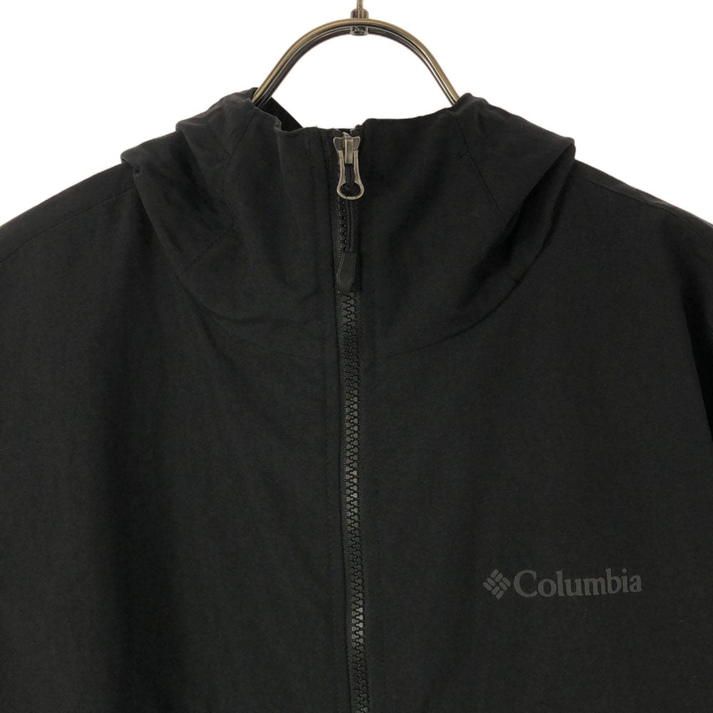 Columbia コロンビア ロゴプリント ナイロンジャケット M ブラック×グリーン系 アウトドア ヴィザヴォナパス ジャケット メンズ