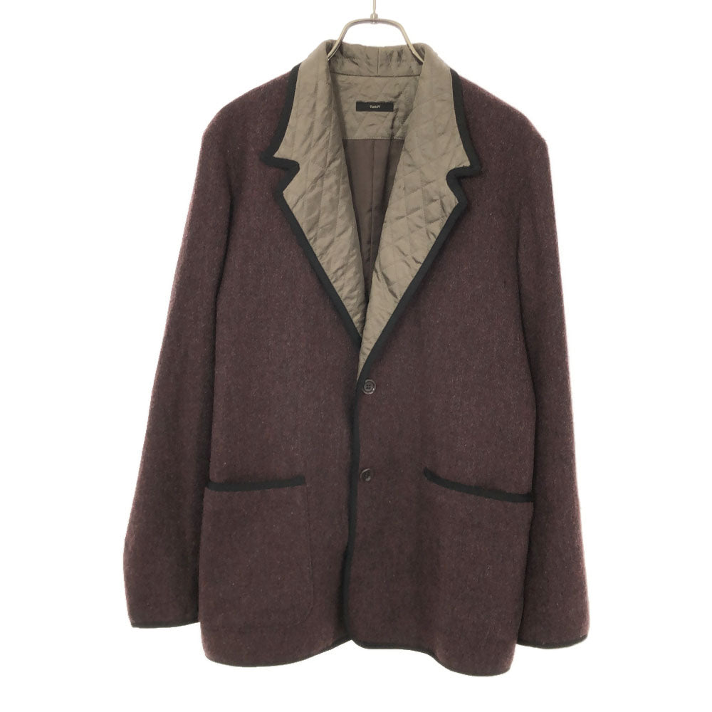 varde77 バルデセブンティセブン 日本製 ウールブレンド テーラードジャケット 1 ボルドー キルティング メンズ