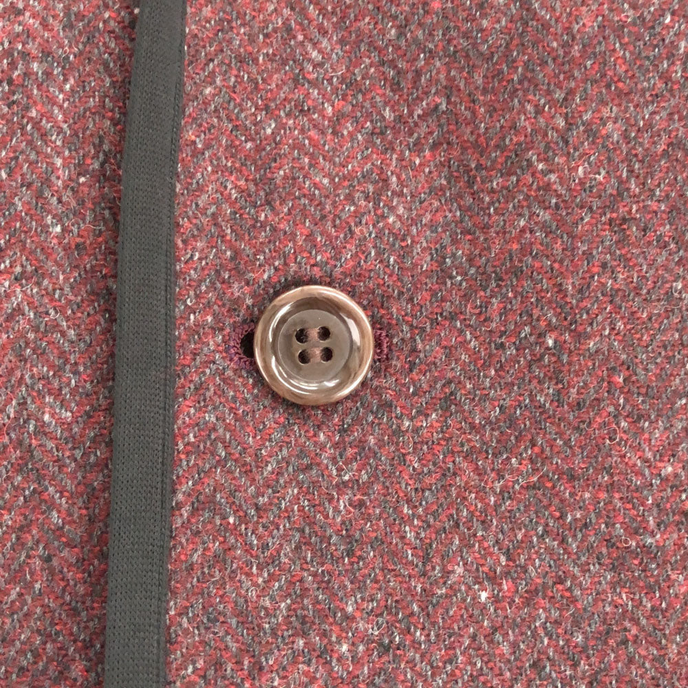 varde77 バルデセブンティセブン 日本製 ウールブレンド テーラードジャケット 1 ボルドー キルティング メンズ