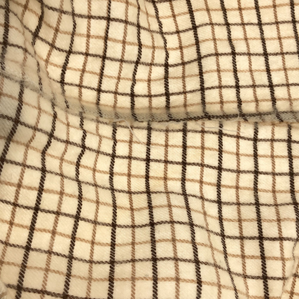 Christian Dior クリスチャンディオール 90s チェック 長袖 シャツ M ベージュ系 オールド メンズ