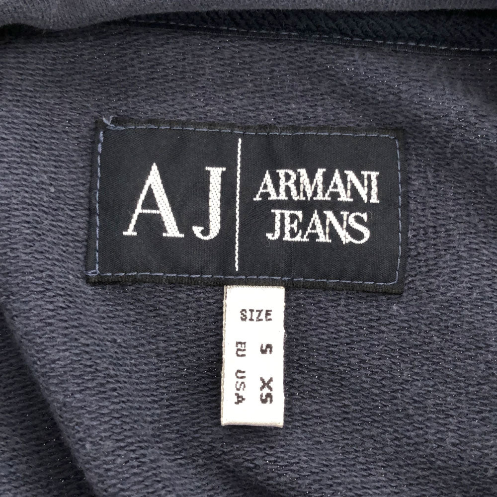 アルマーニジーンズ プリント 長袖 スウェット カーディガン XS グレー ARMANI JEANS ショールカラー メンズ