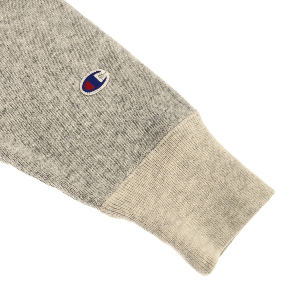 Champion チャンピオン 青単復刻 リバースウィーブ ツートーン 長袖 スウェット トレーナー M ライトグレー 裏起毛 メンズ