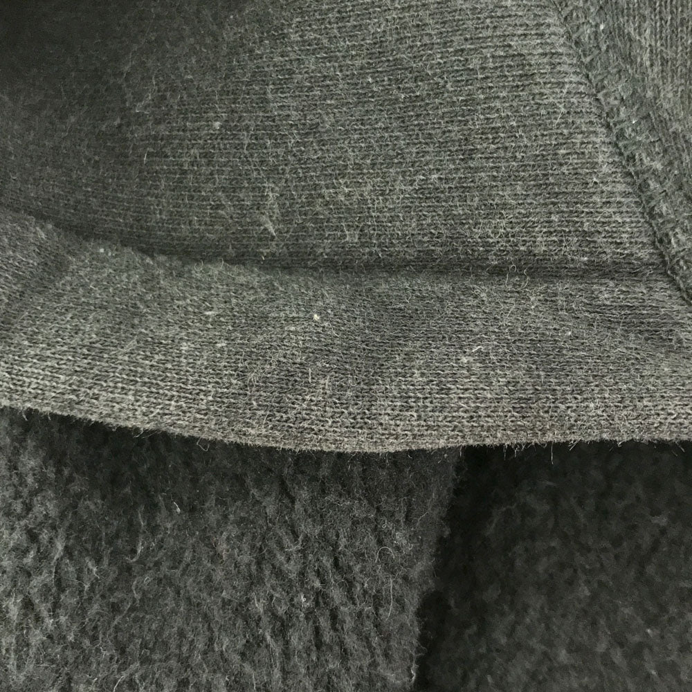 STUSSY ステューシー ロゴ刺繍 長袖 切替 パーカー S ブラック 起毛 メンズ