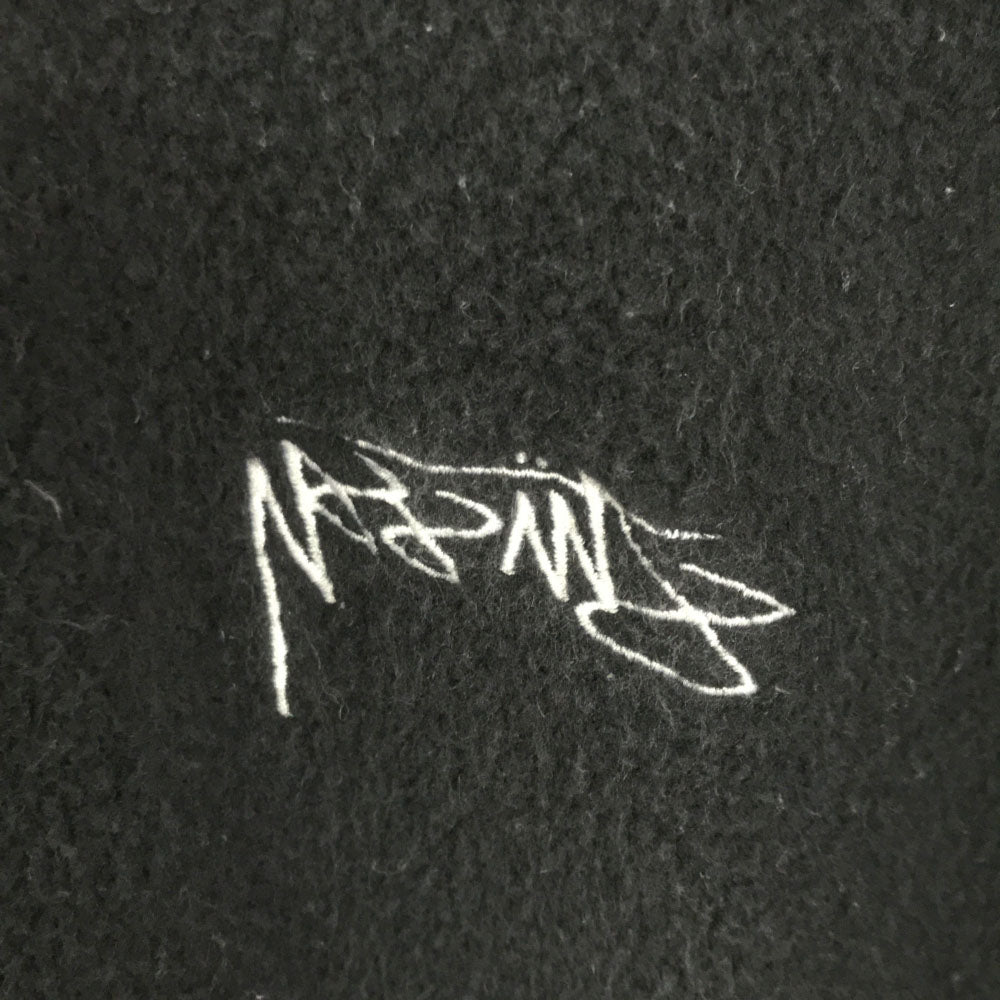 STUSSY ステューシー ロゴ刺繍 長袖 切替 パーカー S ブラック 起毛 メンズ