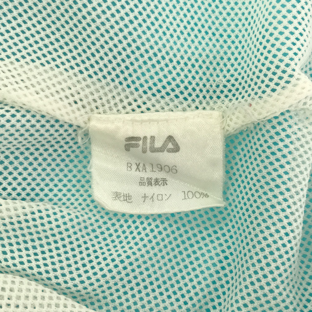 FILA フィラ 90s イタリア製 ロゴ刺繍 ナイロンジャケット 38 ブルゾン オールド メンズ