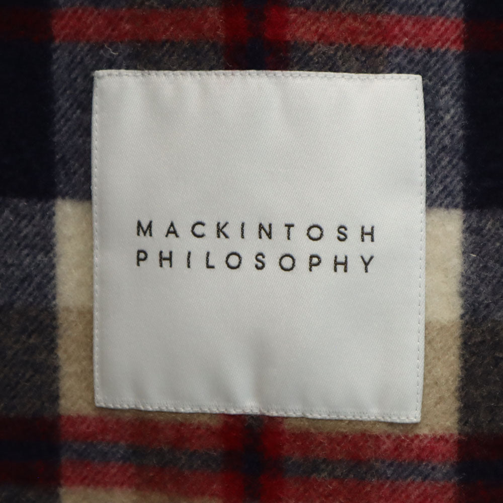 MACKINTOSH PHILOSOPHY マッキントッシュフィロソフィー 日本製 三陽商会 ウレタン樹脂加工 ステンカラーコート 40 ブラック 比翼ボタン メンズ