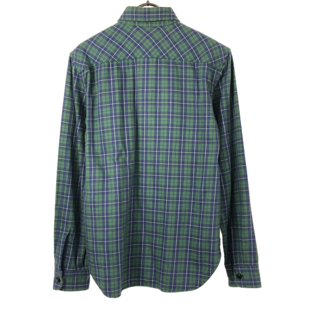 RRL ダブルアールエル 一ツ星 チェック柄 長袖 シャツ 2 グリーン×ブルー ラルフローレン RALPH LAUREN メンズ