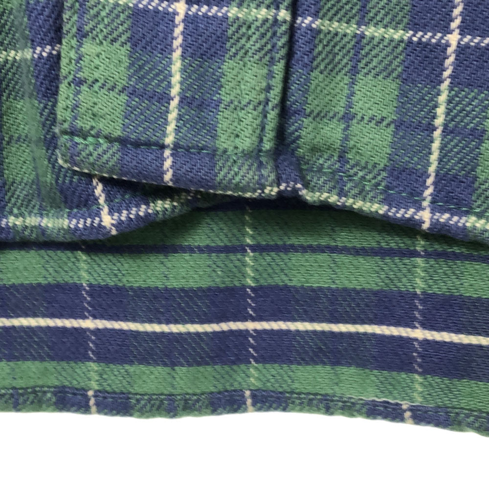 RRL ダブルアールエル 一ツ星 チェック柄 長袖 シャツ 2 グリーン×ブルー ラルフローレン RALPH LAUREN メンズ