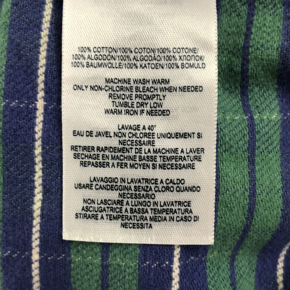 RRL ダブルアールエル 一ツ星 チェック柄 長袖 シャツ 2 グリーン×ブルー ラルフローレン RALPH LAUREN メンズ