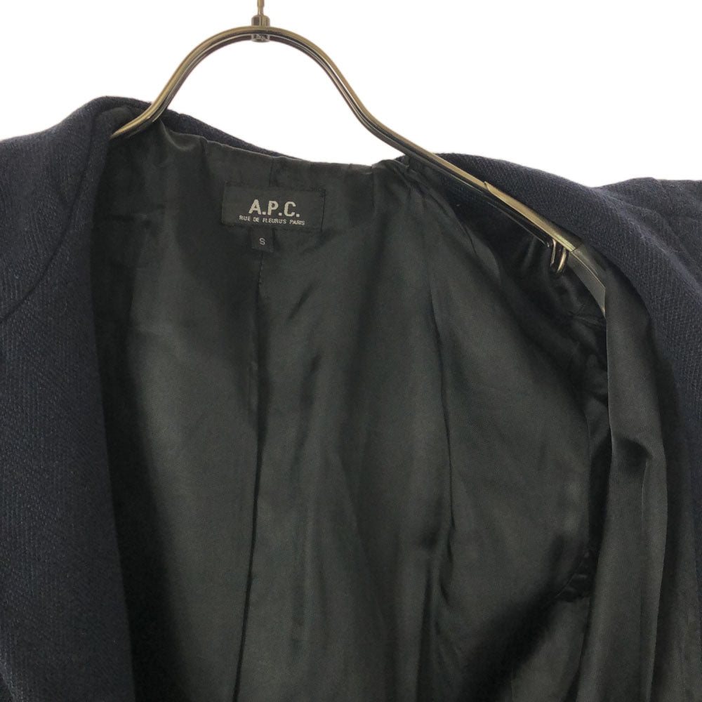 アーペーセー 90s フランス製 ウールコート S ネイビー A.P.C. フード付 オールド メンズ