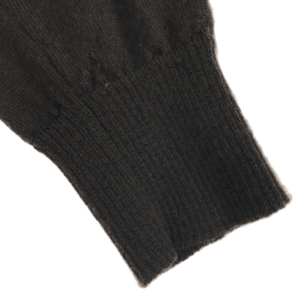 ARMANI JEANS アルマーニジーンズ ウール 長袖 ニットカーディガン XS ブラウン×グレー メンズ