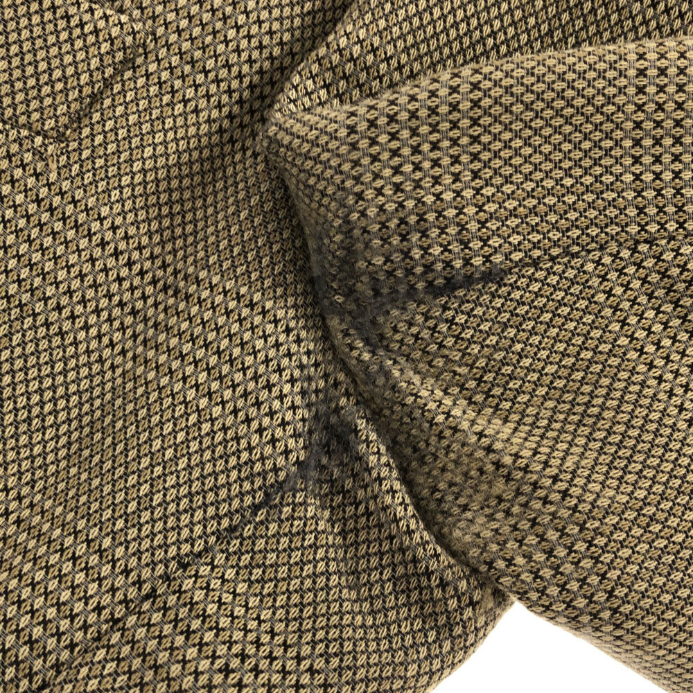 ジョルジオアルマーニ イタリア製 ウール ボーダー テーラードジャケット 46REG カーキ系 GIORGIO ARMANI メンズ