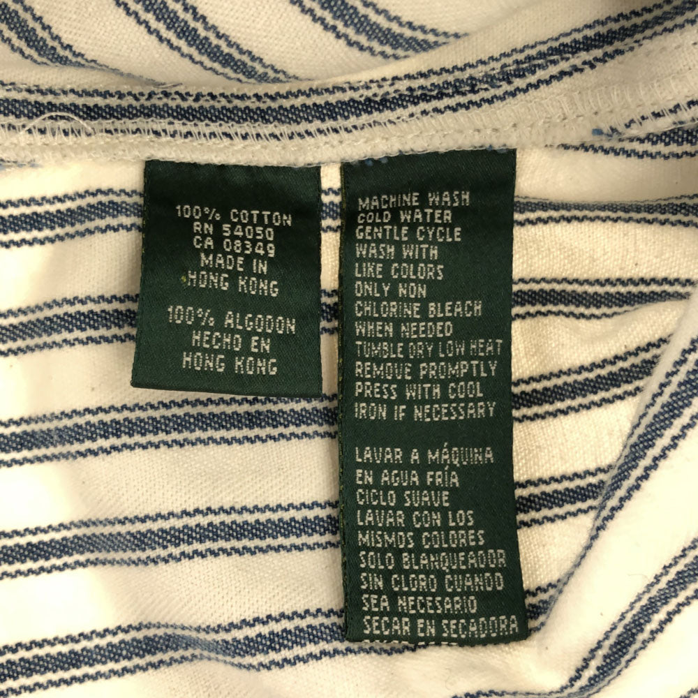 LAURENJEANSCO.RALPH LAUREN ローレンジーンズカンパニーラルフローレン ストライプ ヘリンボーン コットンジャケット L ホワイト レディース