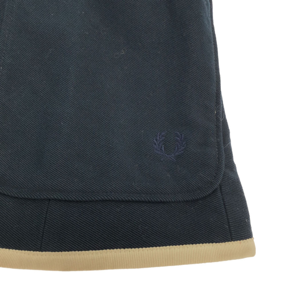 FRED PERRY フレッドペリー 日本製 テーラードジャケット S ブラック 裏ストライプ レディース