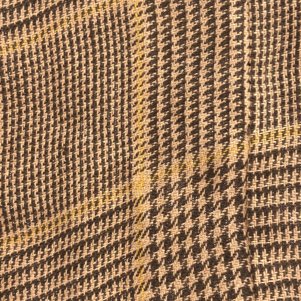 TROVE トローヴ 日本製 グレンチェック リネン ガウンコート 2 ブラウン系 メンズ