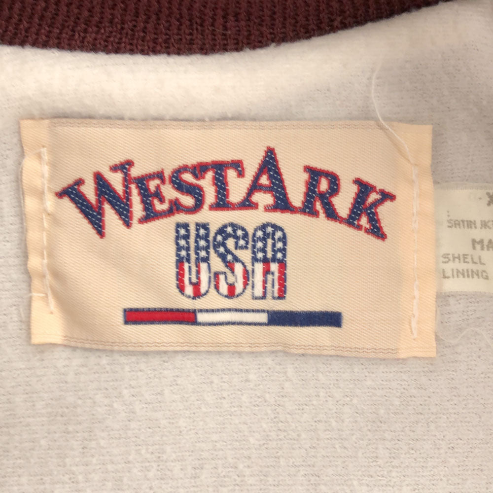 WESTARK ウエストアーク 90s USA製 プリント ナイロン スタジャン XL パープル系 ジャケット オールド メンズ