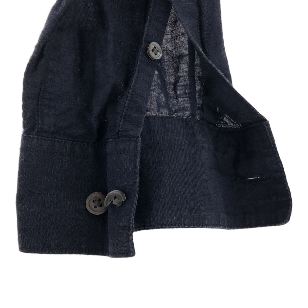 セオリー リネン混 長袖 シャツ S ネイビー theory メンズ