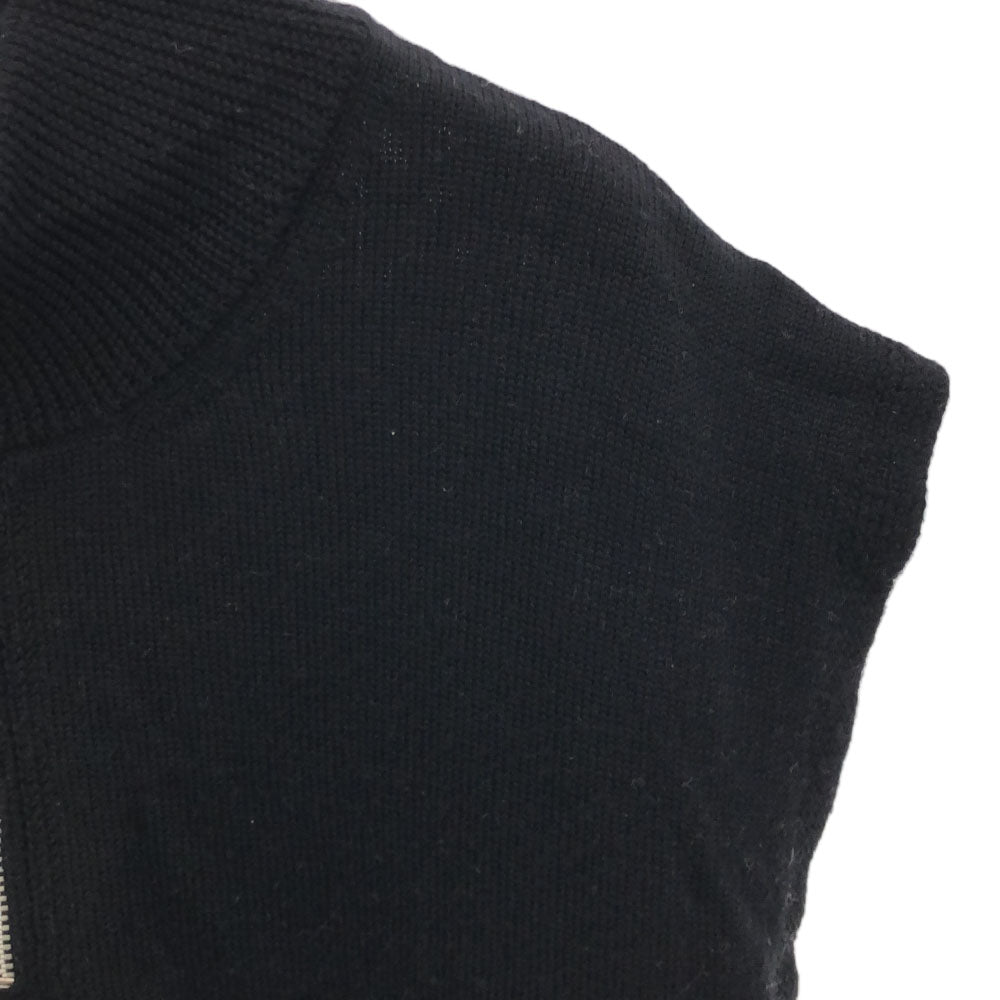 ALLEGE アレッジ 日本製 ハーフジップ ニットベスト ブラック レディース