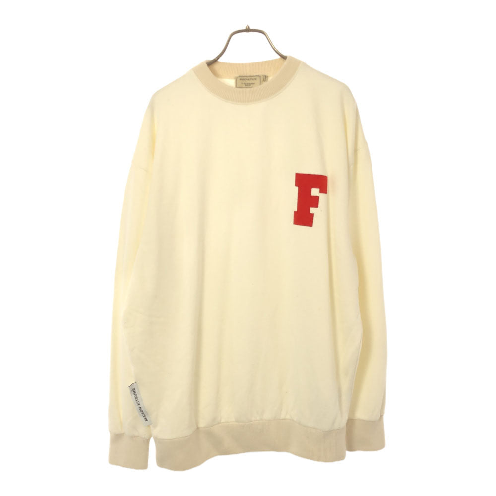 MAISON KITSUNE メゾンキツネ ワッペン 長袖 スウェット トレーナー M ホワイト 裏起毛 メンズ