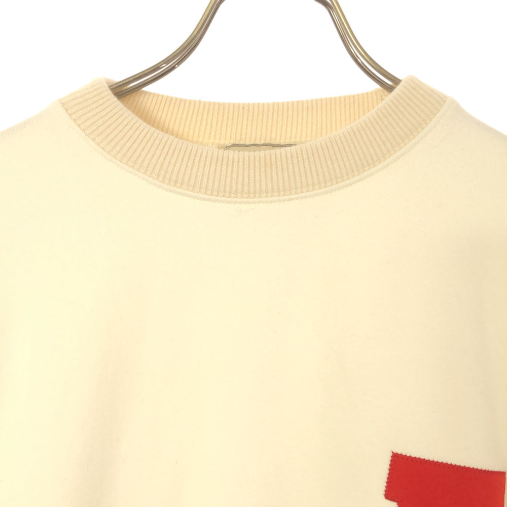 MAISON KITSUNE メゾンキツネ ワッペン 長袖 スウェット トレーナー M ホワイト 裏起毛 メンズ