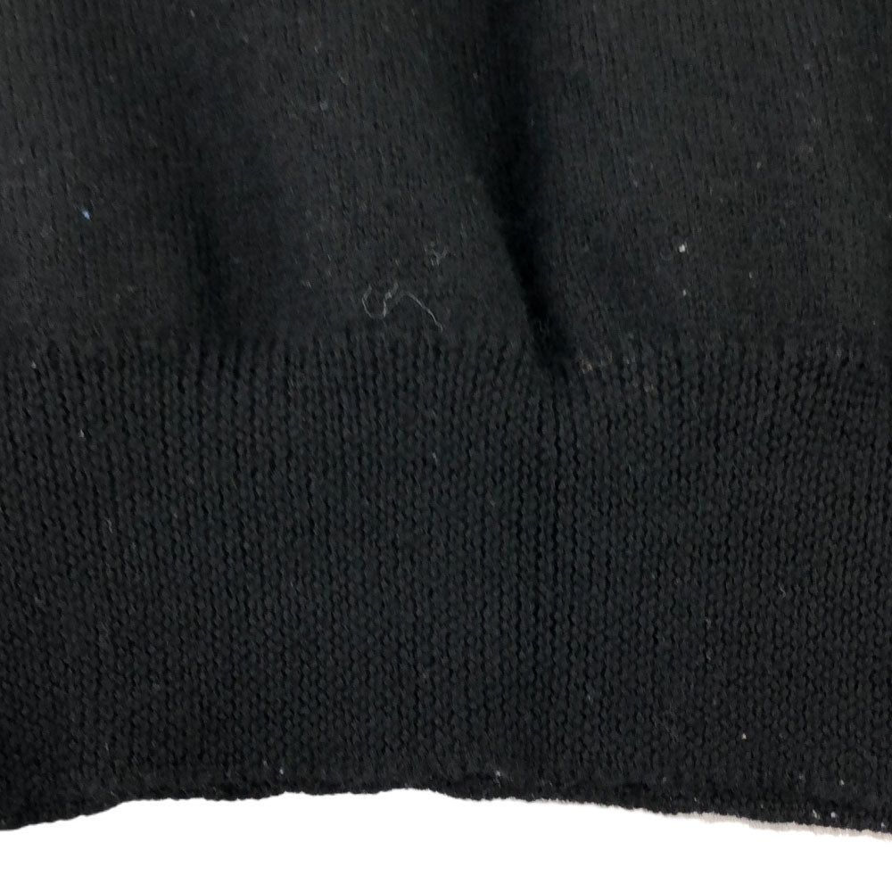 Paul Smith LONDON ポールスミスロンドン 日本製 ウール 長袖 Vネック セーター M ブラック ニット レディース