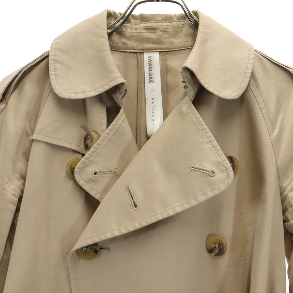 スワンレイク 日本製 トレンチコート M ベージュ Ray BEAMS レディース