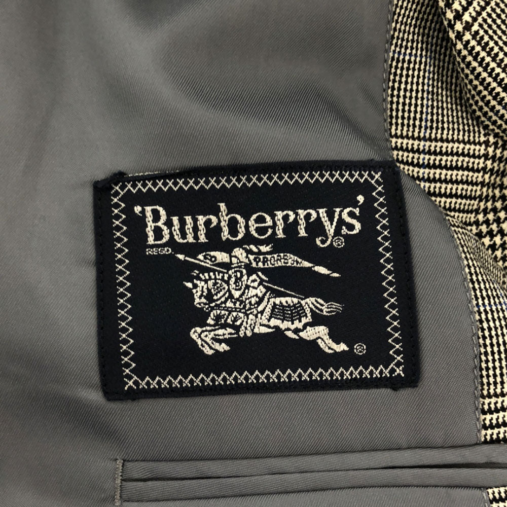 Burberrys バーバリーズ 90s ウール グレンチェック柄 テーラードジャケット ベージュ×ブラック オールド メンズ