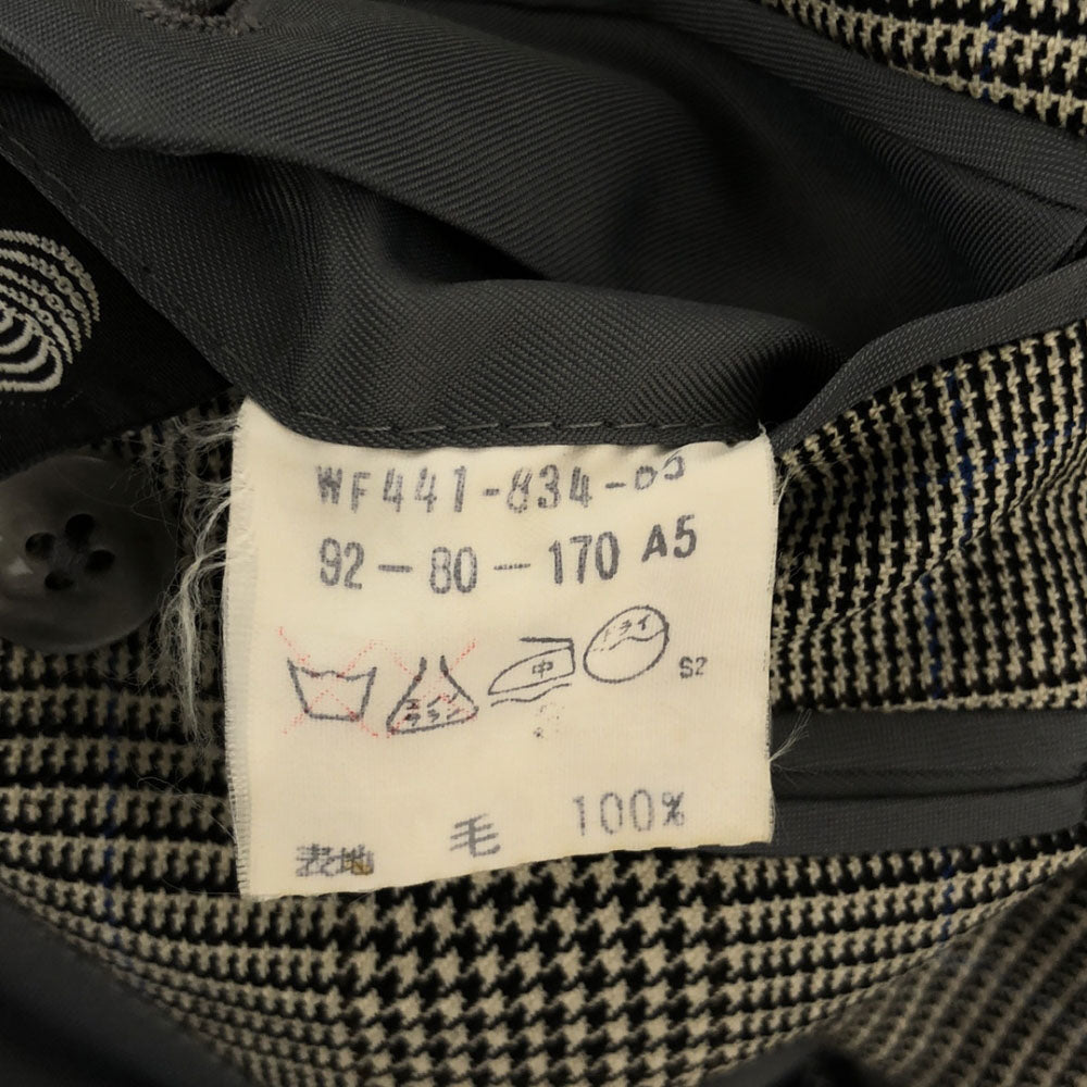 Burberrys バーバリーズ 90s ウール グレンチェック柄 テーラードジャケット ベージュ×ブラック オールド メンズ