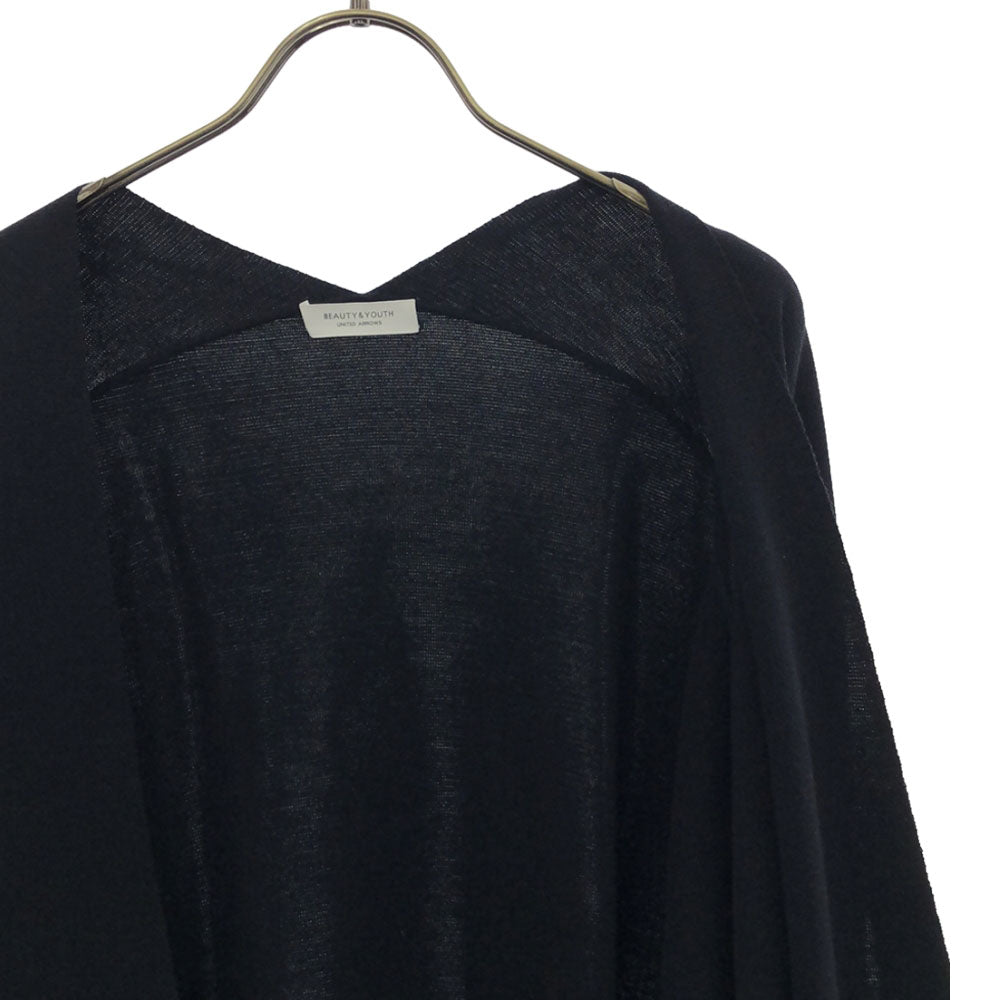 ビューティーアンドユース 長袖 ロング ニットカーディガン ネイビー BEAUTY&YOUTH UNITED ARROWS レディース