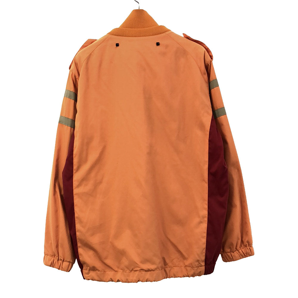 Dance With Dragon ダンスウィズドラゴン ロゴプリント ゴルフ ハーフジッププルオーバー ジャケット 2 オレンジ 裏フリース メンズ