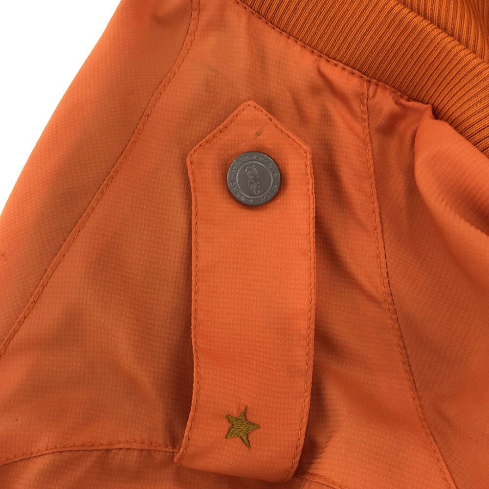 Dance With Dragon ダンスウィズドラゴン ロゴプリント ゴルフ ハーフジッププルオーバー ジャケット 2 オレンジ 裏フリース メンズ