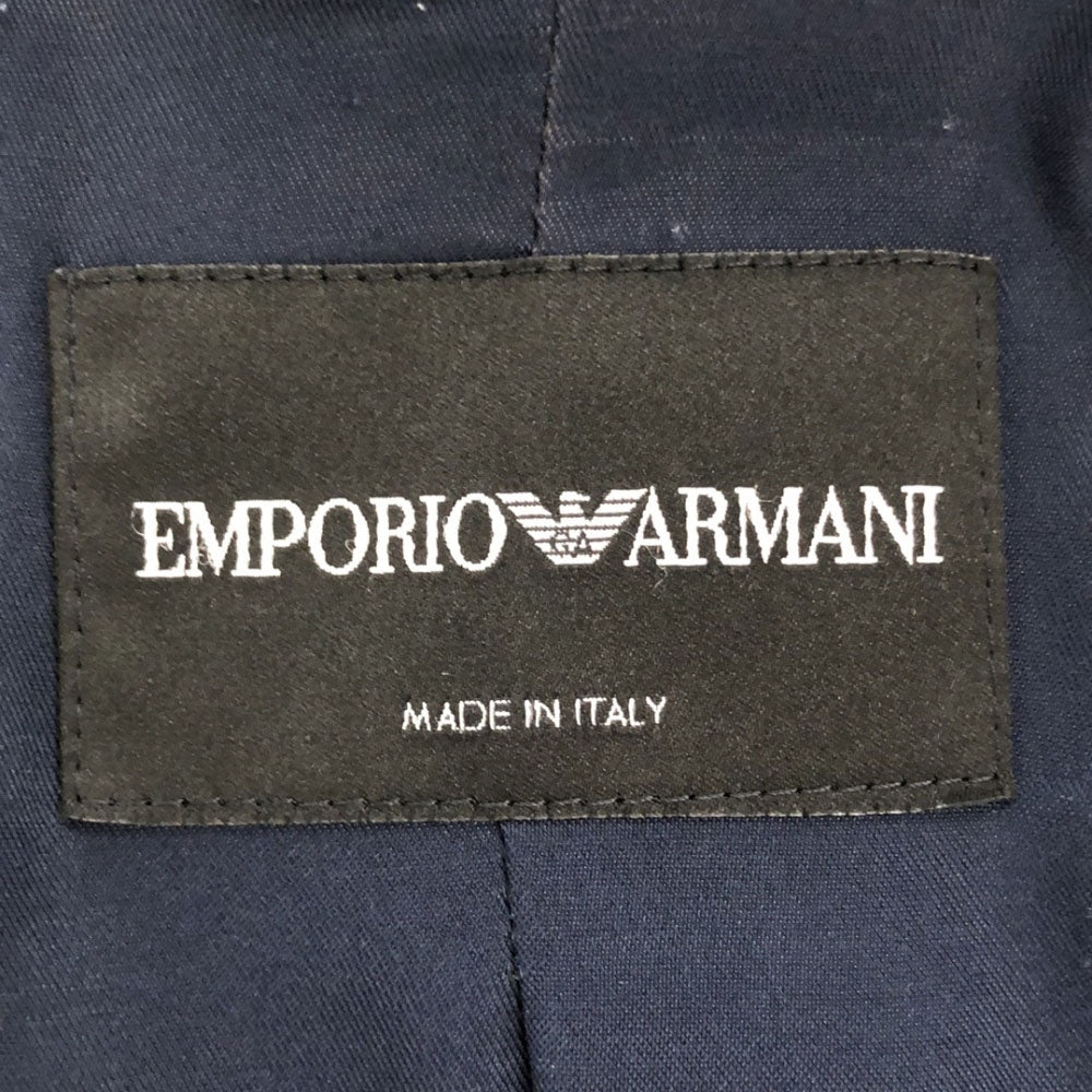 Emporio Armani エンポリオアルマーニ イタリア製 長袖 テーラードジャケット 36 ネイビー レディース