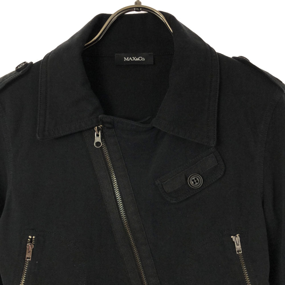 MAX&CO マックスアンドコー 長袖 ダブルライダースジャケット M ブラック レディース