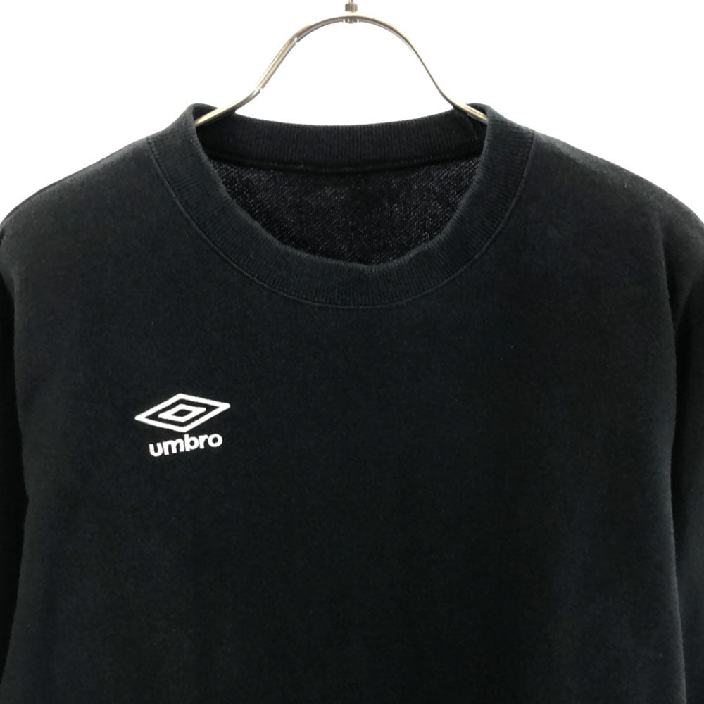 アンブロ ロゴ刺繍 長袖 スウェット トレーナー M ブラック umbro スポーツ メンズ