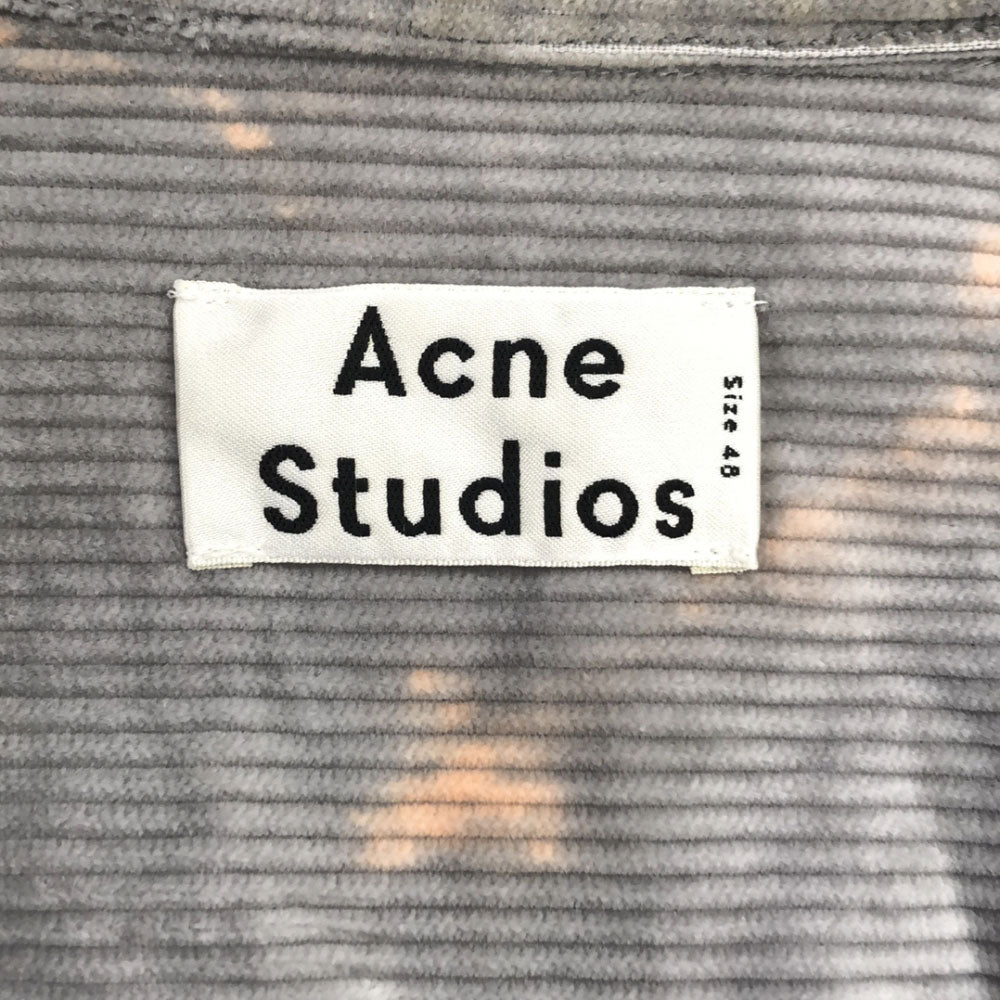 アクネスタジオ 染加工 コーデュロイジャケット 48 グレー系×オレンジ系 Acne Studios メンズ