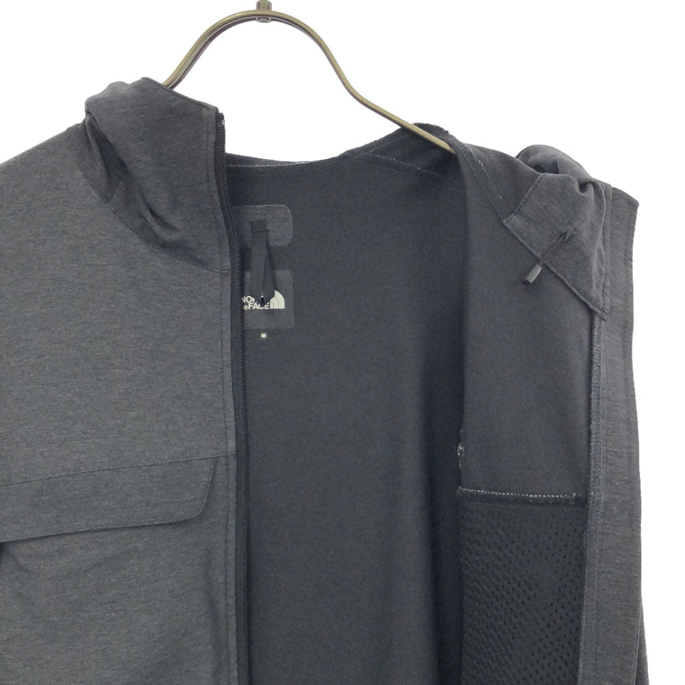 THE NORTH FACE ザノースフェイス NP21320 ロゴ刺繍 ソフトシェル トレッカー ジャケット M グレー ジップパーカー アウトドア メンズ