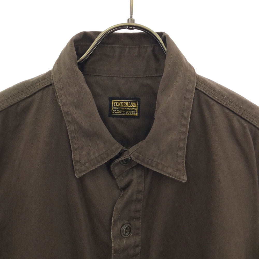 テンダーロイン 日本製 長袖 シャツ M ブラウン TENDERLOIN メンズ