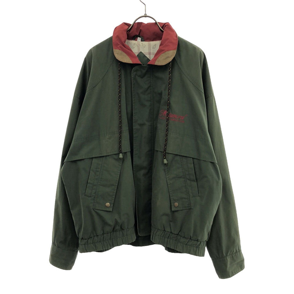 サハラ 90s 刺繍 ジップジャケット L グリーン系 Sahara ブルゾン オールド メンズ
