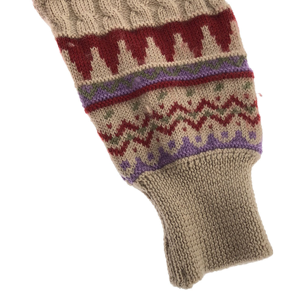 HENRI LLOYD ヘンリーロイド ウール 総柄 長袖 セーター L ベージュ ニット メンズ