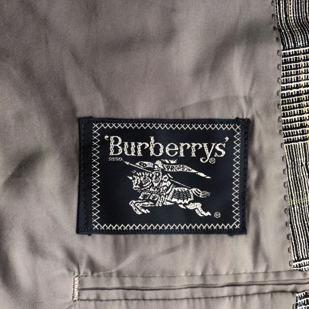 Burberrys バーバリーズ 90s ウールブレンド 総柄 テーラードジャケット 96-86-170AB5 グレー系 オールド メンズ