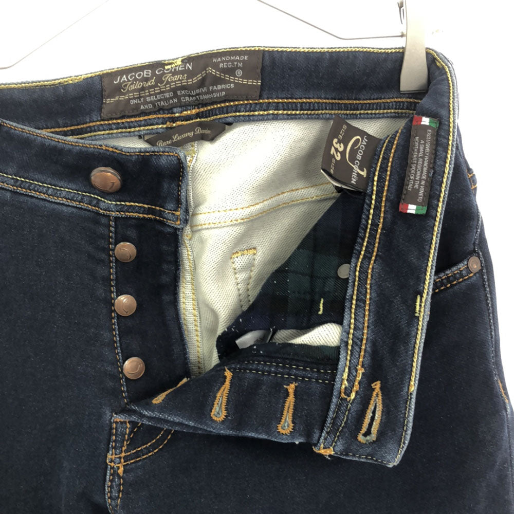 ヤコブコーエン イタリア製 ストレートデニムパンツ 32 JACOB COHEN ボタンフライ メンズ