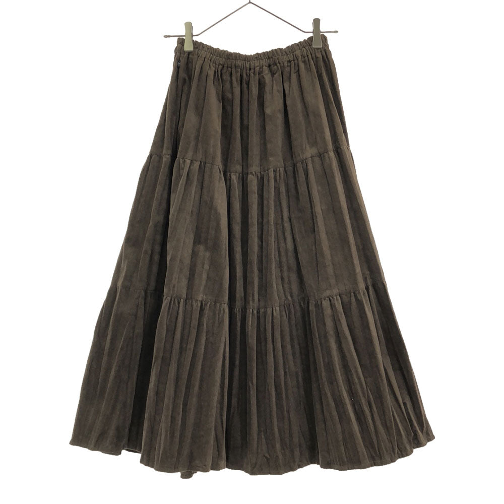 ロックマウントランチウェア 90s USA製 ロング丈 コーデュロイ ティアードスカート S ブラウン rockmount ranch wear オールド ヴィンテージ レディース
