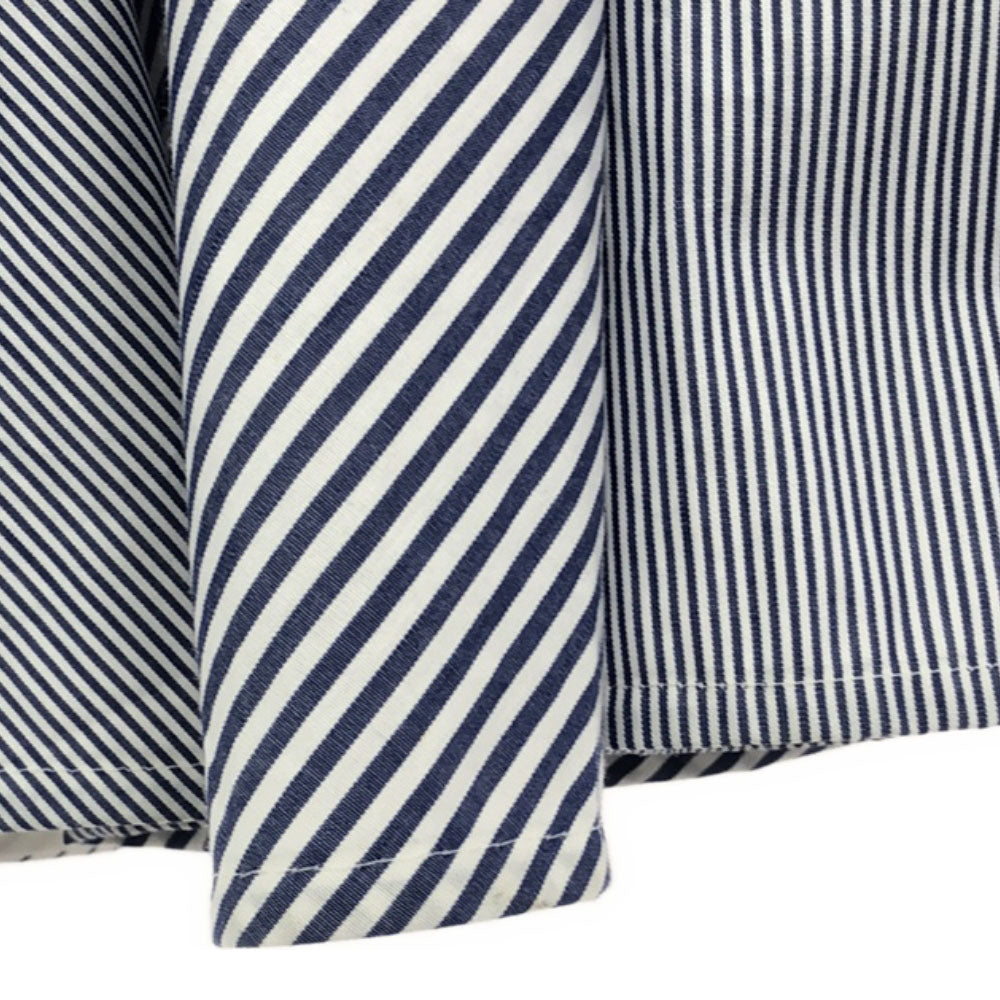 未使用 MACKINTOSH PHILOSOPHY マッキントッシュフィロソフィー 三陽商会 ストライプ ロング丈 ティアードスカート 36 ホワイト×ブルー タグ付き レディース