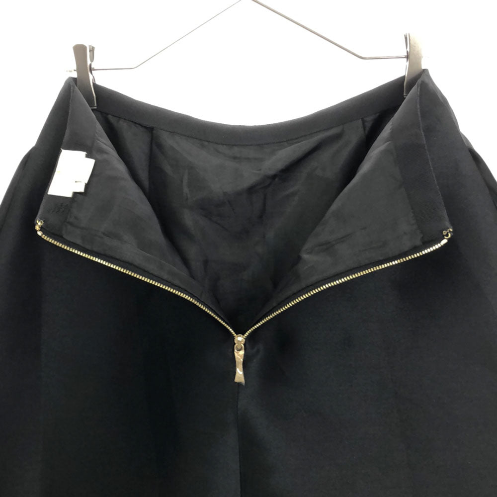 Kate Spade ケイトスペード ミディ丈 ボリューム フレアスカート 4 ブラック バックジップ レディース